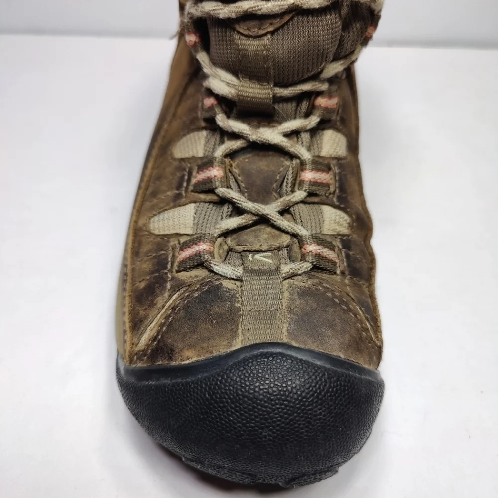 Keen Targhee II Mid Hiking Brown Boot Leather Dry Waterproof Women's Shoe Sz 7.5